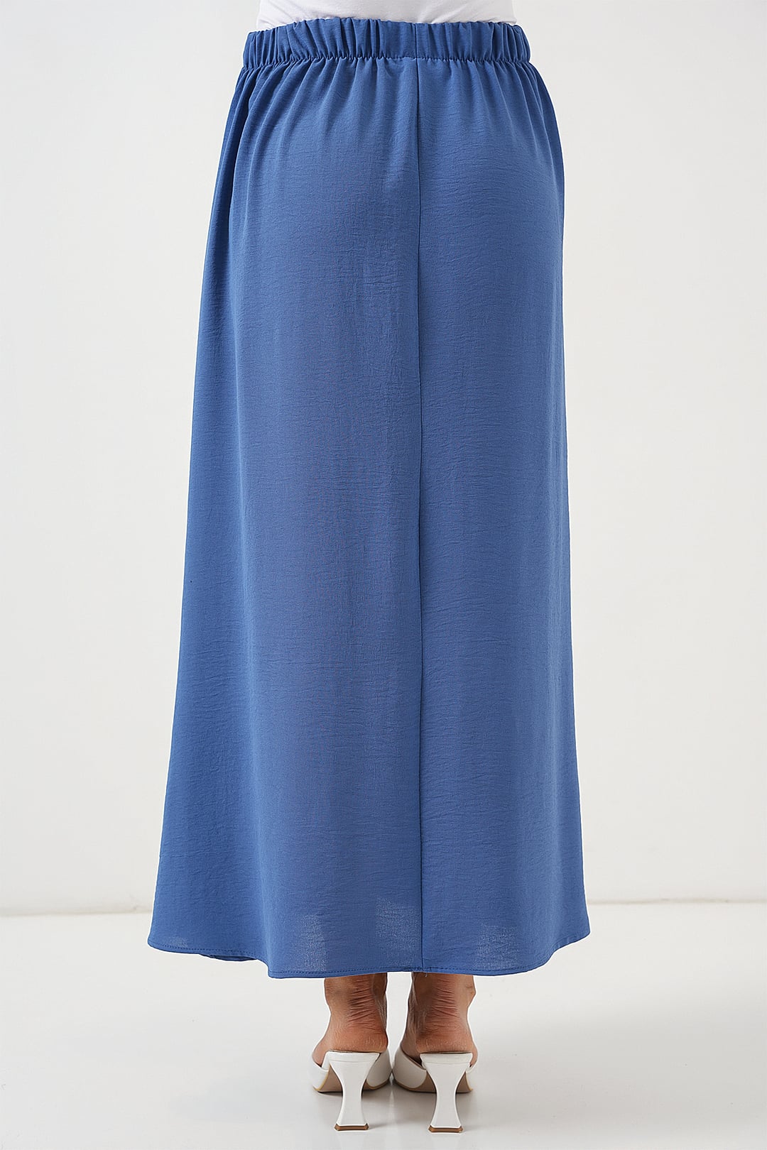 Women's Long A-Line Skirt in Indigo - Elasticated Waist - Bigdart - by Peralane - photo 5