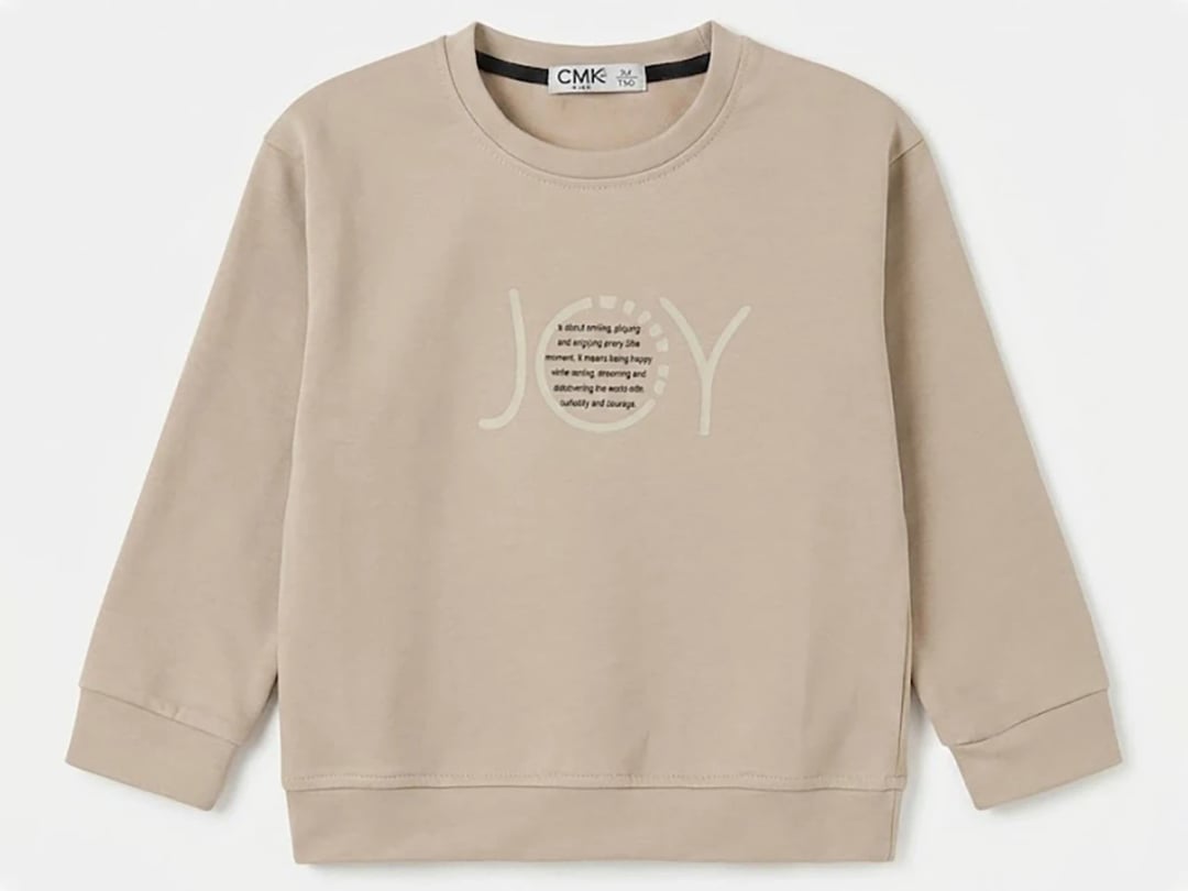 Joy Printed Boys' Sweatshirt - Beige (Pack of 5) - CMK - by Peralane