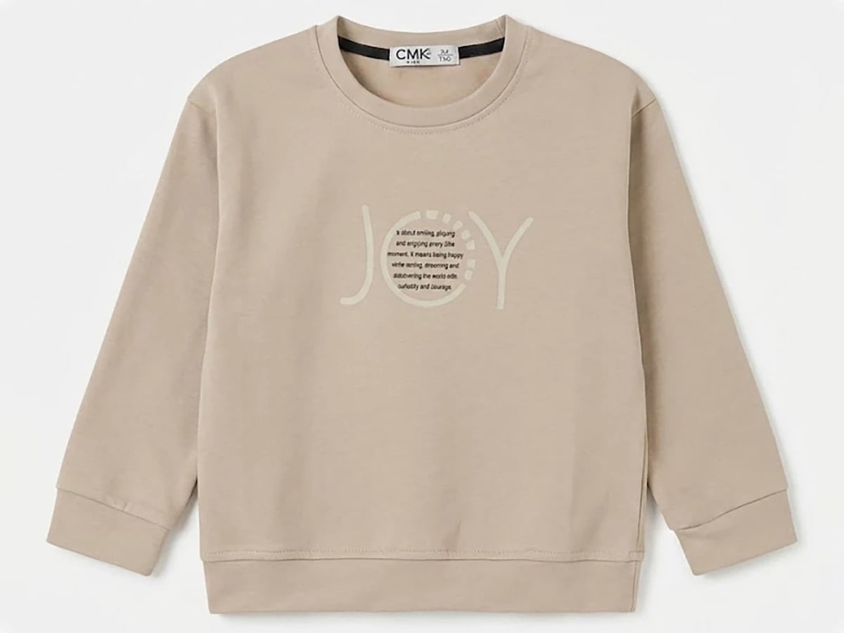 Joy Printed Boys' Sweatshirt - Beige (Pack of 5) - CMK - by Peralane