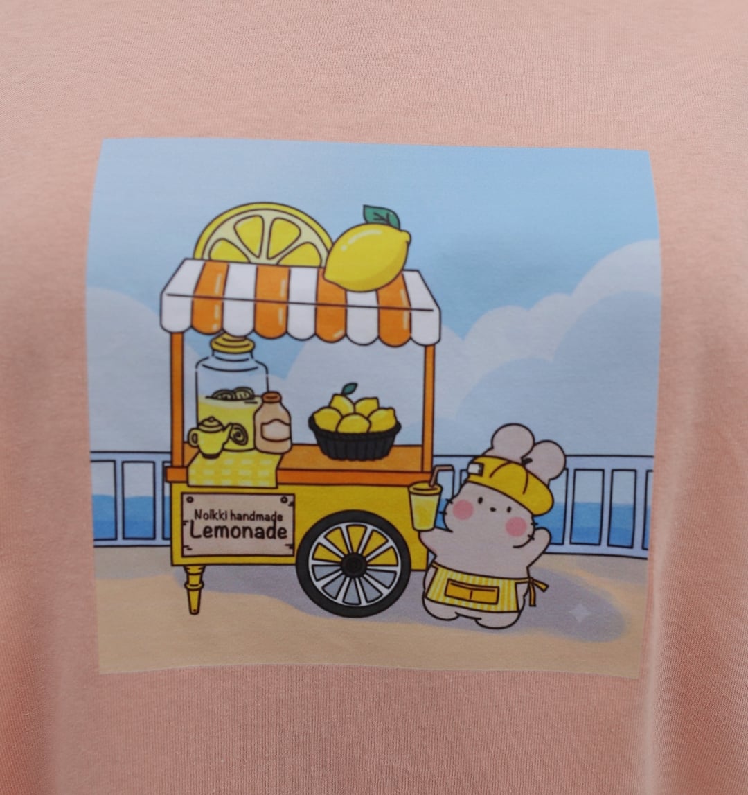 Crew Neck Graphic Print Sweatshirt in Peach - Podyumplus - by Peralane - photo 7