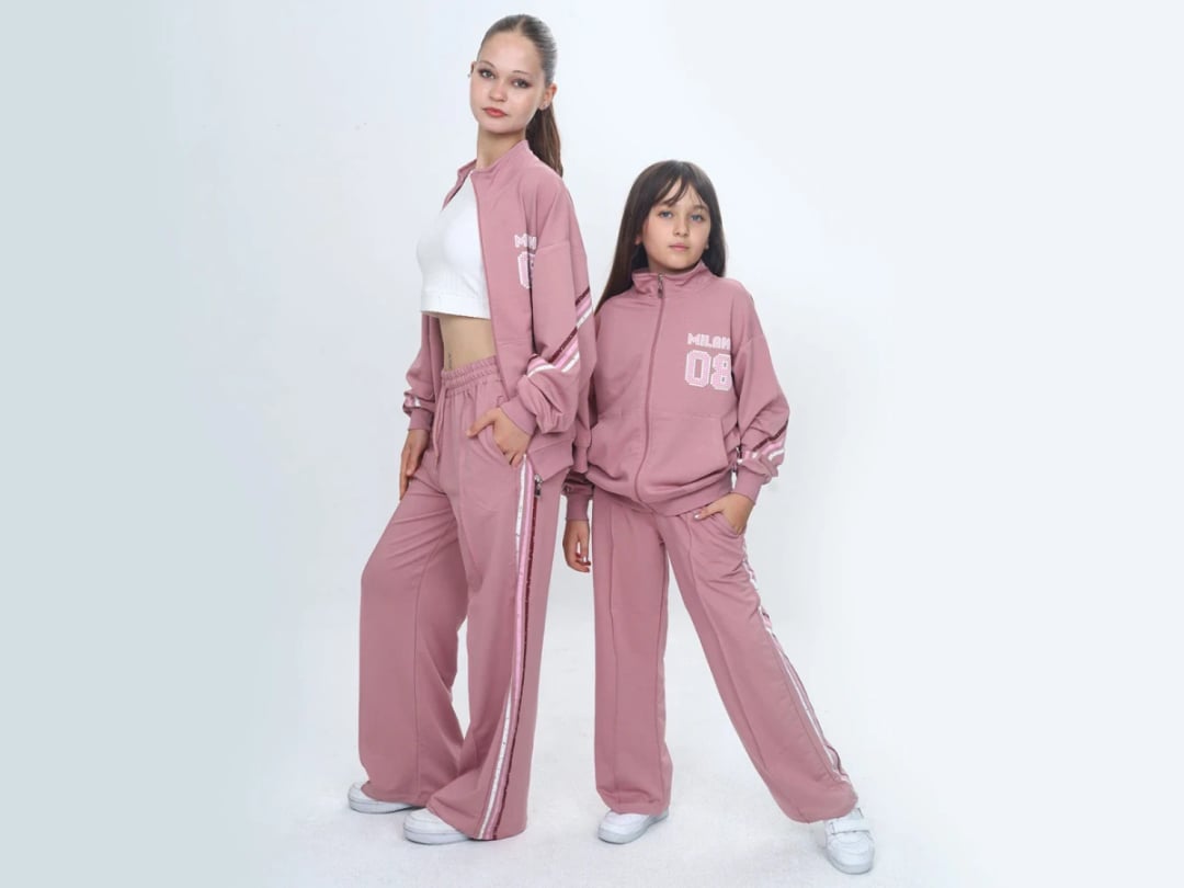 Girls' Milano Print Zip-Up Tracksuit Set - Vizviz - by Peralane