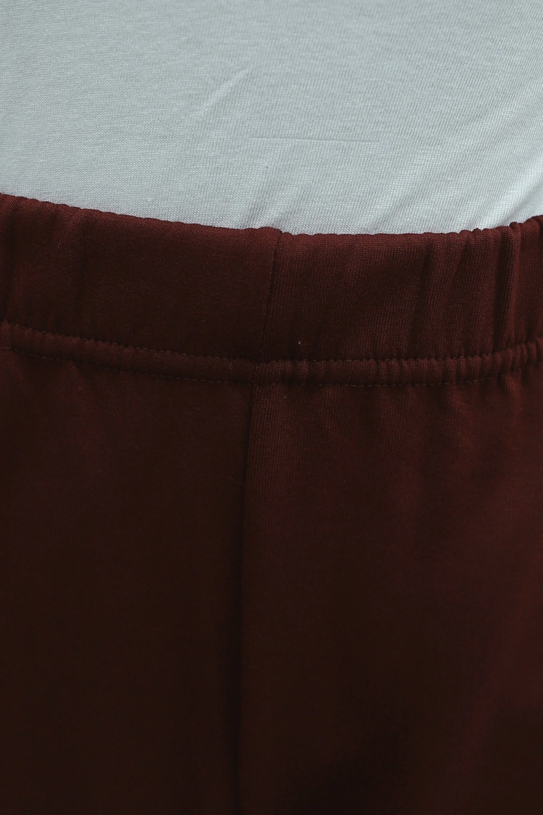 Tunnel Drawstring Stand Collar Long Back Trousers Stretch Set - Burgundy - Podyumplus - by Peralane - photo 10