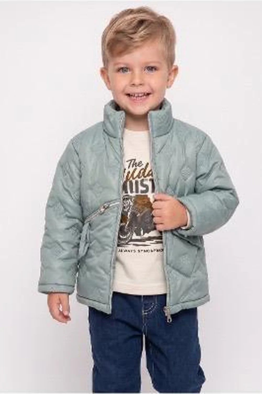 Boys' 4-Piece Quilted Jacket Set - Mint Green - Has Bereket - by Peralane