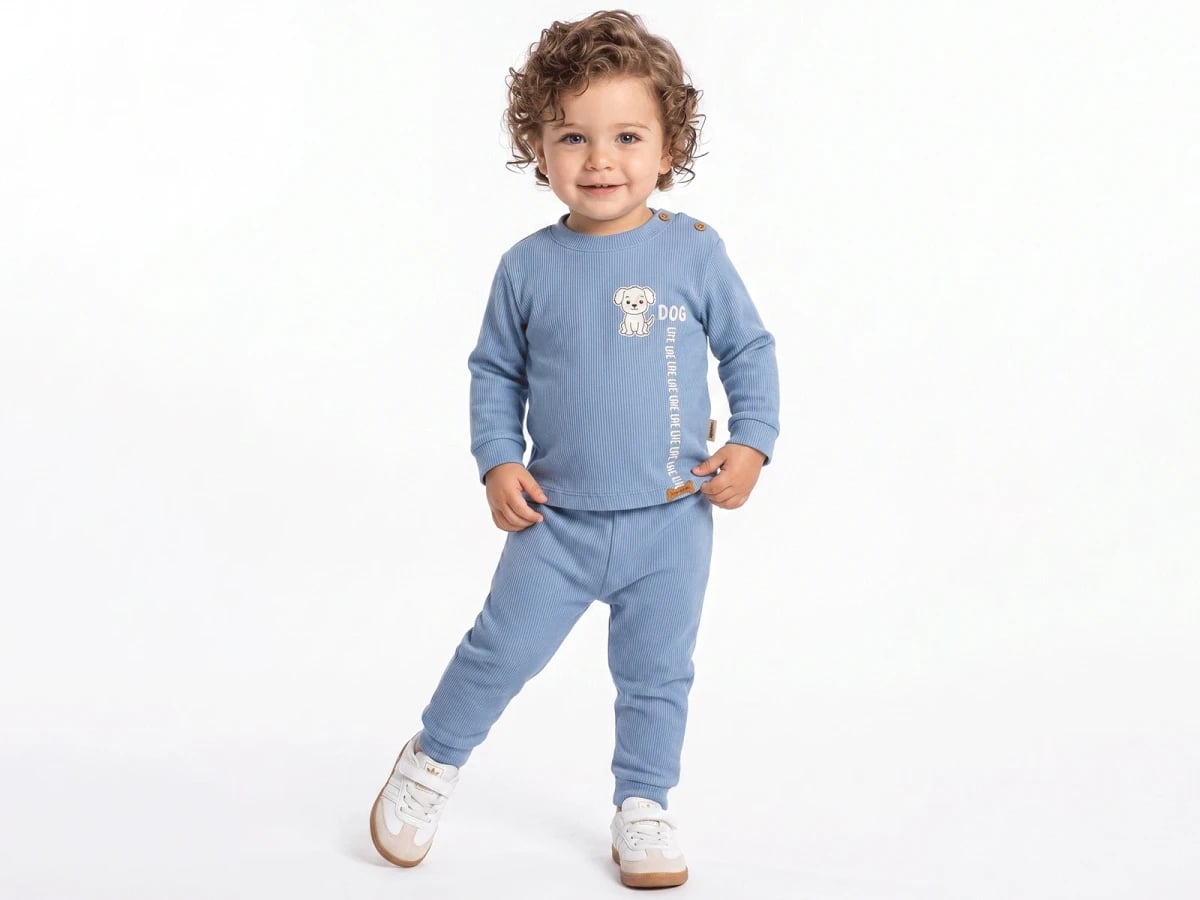Dog Print Baby Boys' 2-Piece Set - Blue - Feely Kids - by Peralane