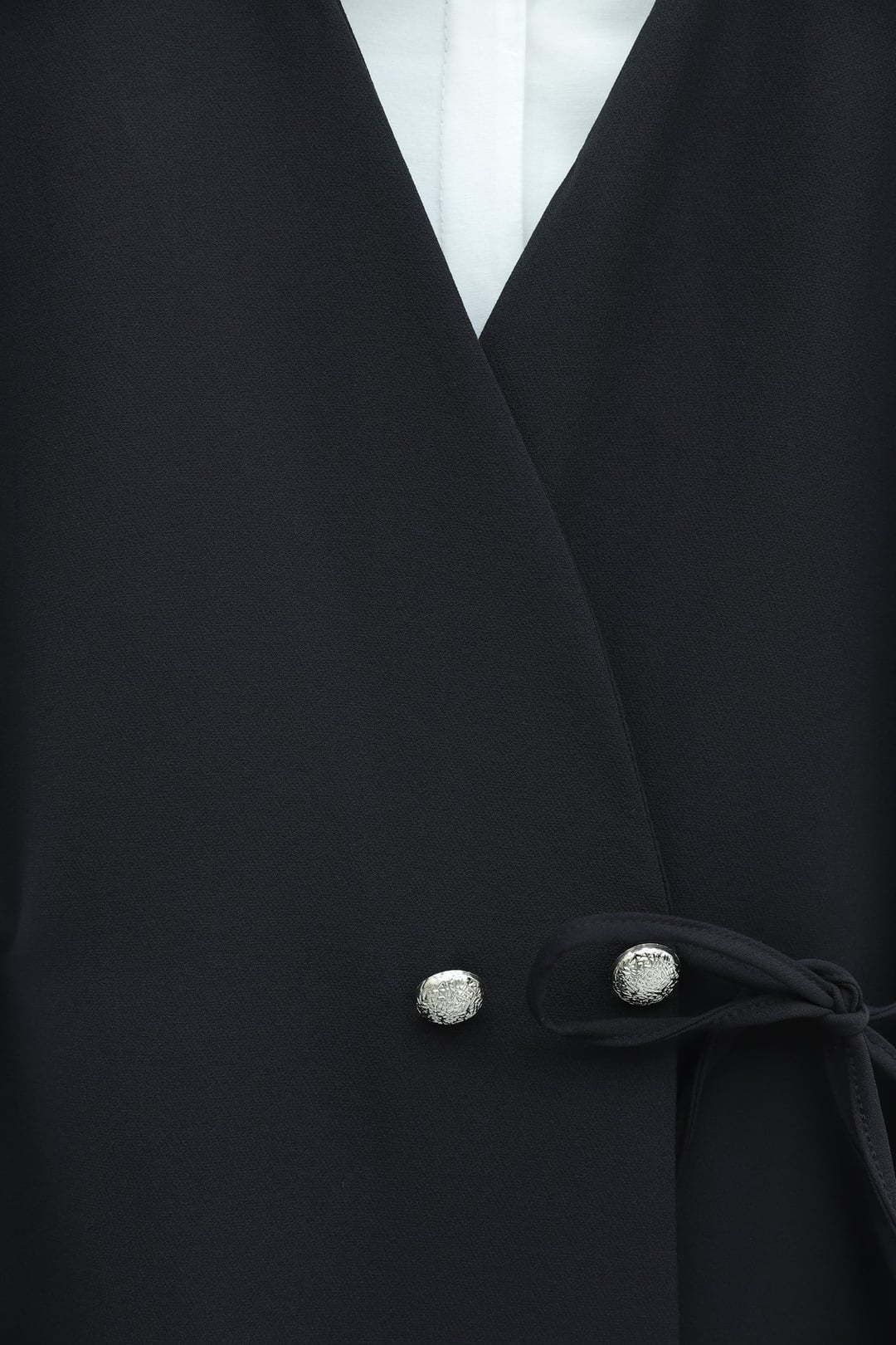 Double Crepe Two-Tone Vest and Trouser Set - Black - Podyumplus - by Peralane - photo 6