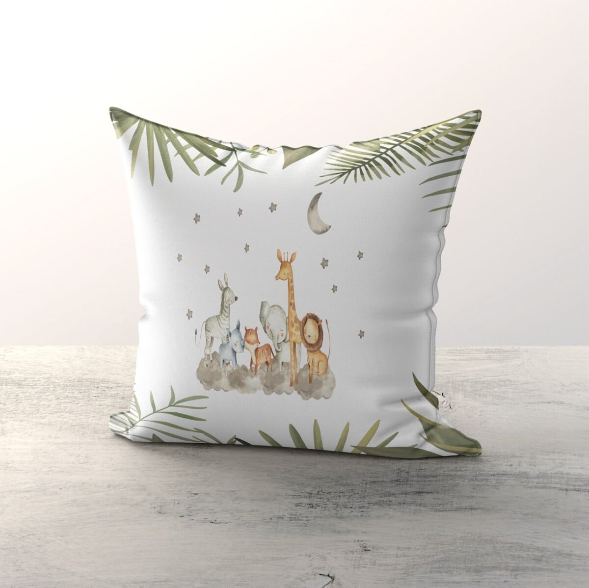 Children's Safari Animal Print Cushion Cover Set of 3 - 2044-TLAKR-041 - Talia Home - by Peralane