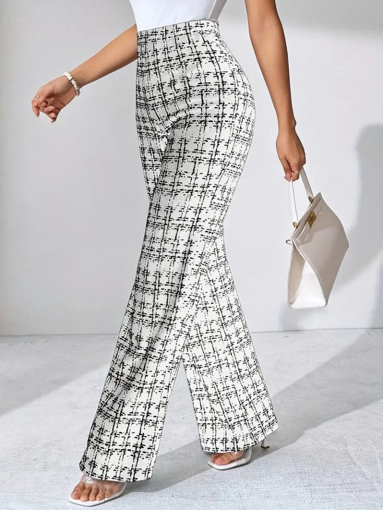 Women's High-Waist Woven Wide-Leg Trousers - Janes - by Peralane