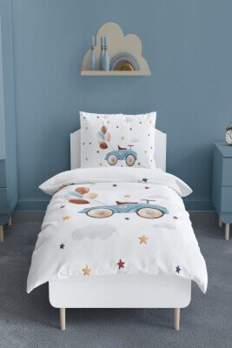 Kids' Toy Bicycle Print Duvet Cover and Pillowcase Set 160x220 cm - Talia Home - by Peralane