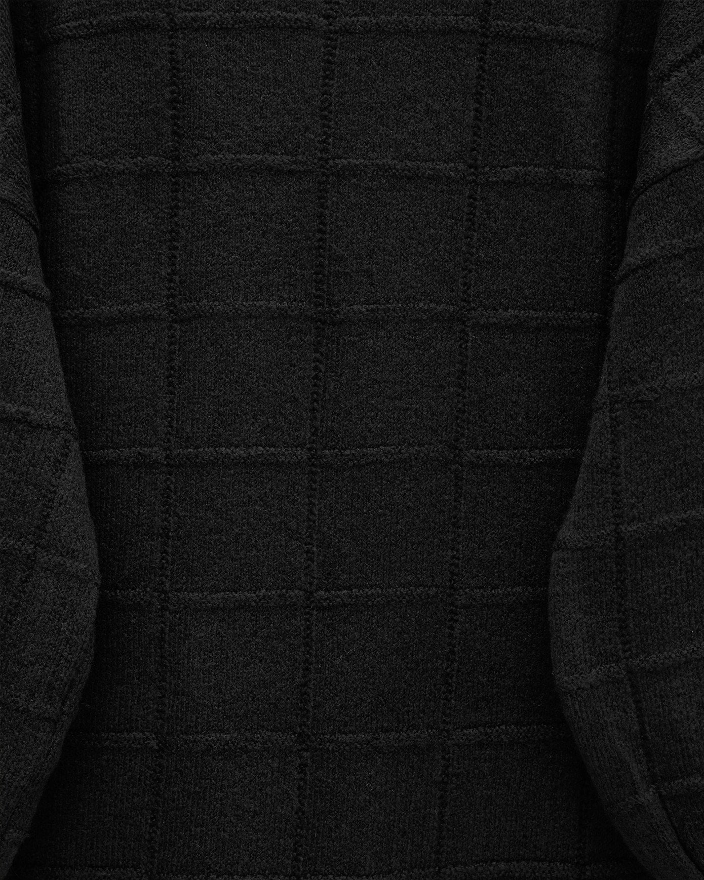 Black Checked Side-Slit Soft Knit Tunic - Podyumplus - by Peralane - photo 9