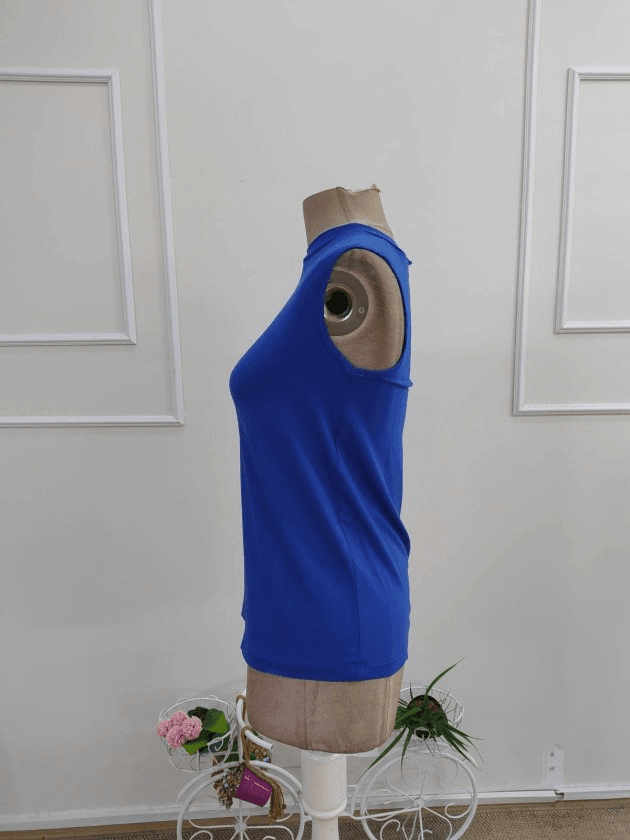 Women's Cutout Shoulder Strap Detail Half Turtleneck Viscose Blouse - Janes - by Peralane - photo 5