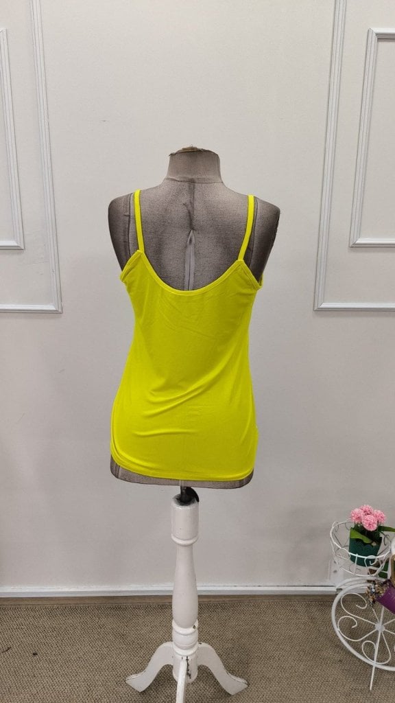 Women's Neon Yellow V-Neck Viscose Tank Top with Thin Straps | Pack of 6 - Janes - by Peralane - photo 7