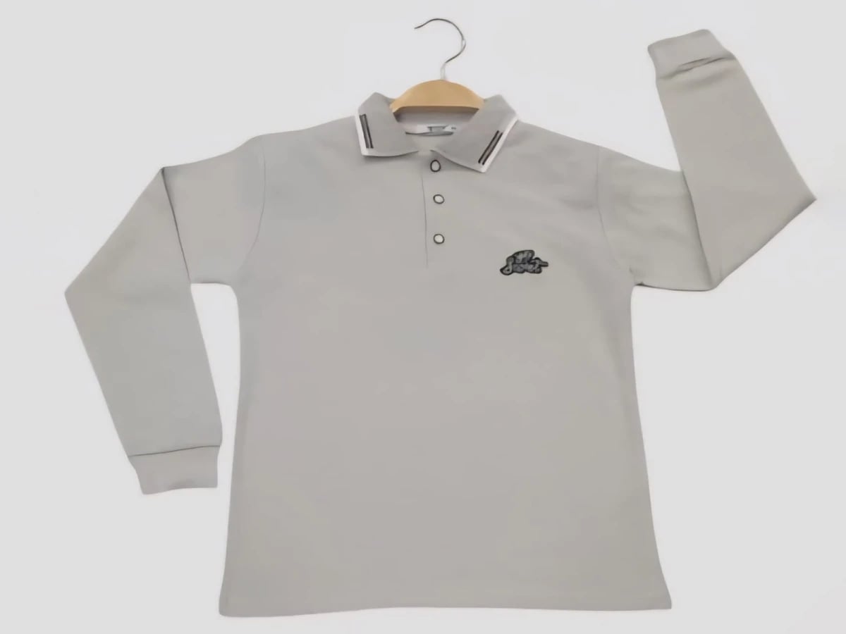 Boys' Classic Polo Collar Sweatshirt - Light Grey (Pack of 4) - Tanem Kids - by Peralane