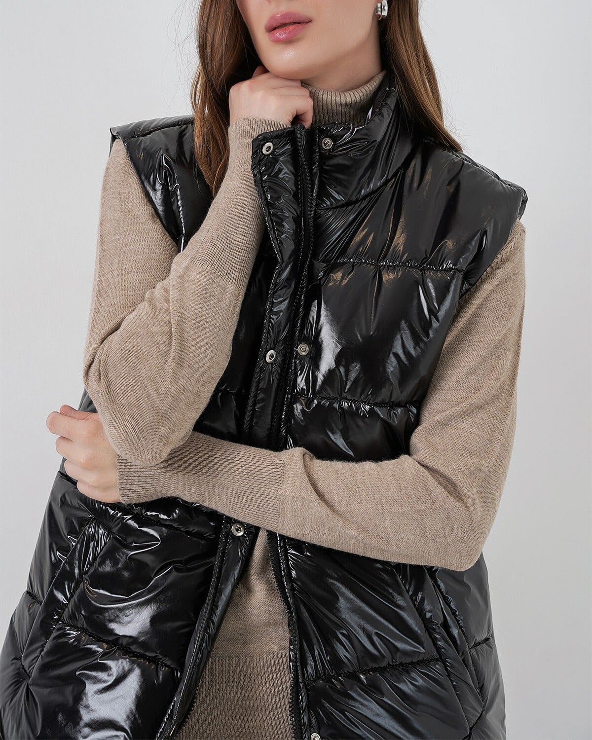 Women's Quilted Puffer Vest 5218 - Black - Bigdart - by Peralane - photo 3