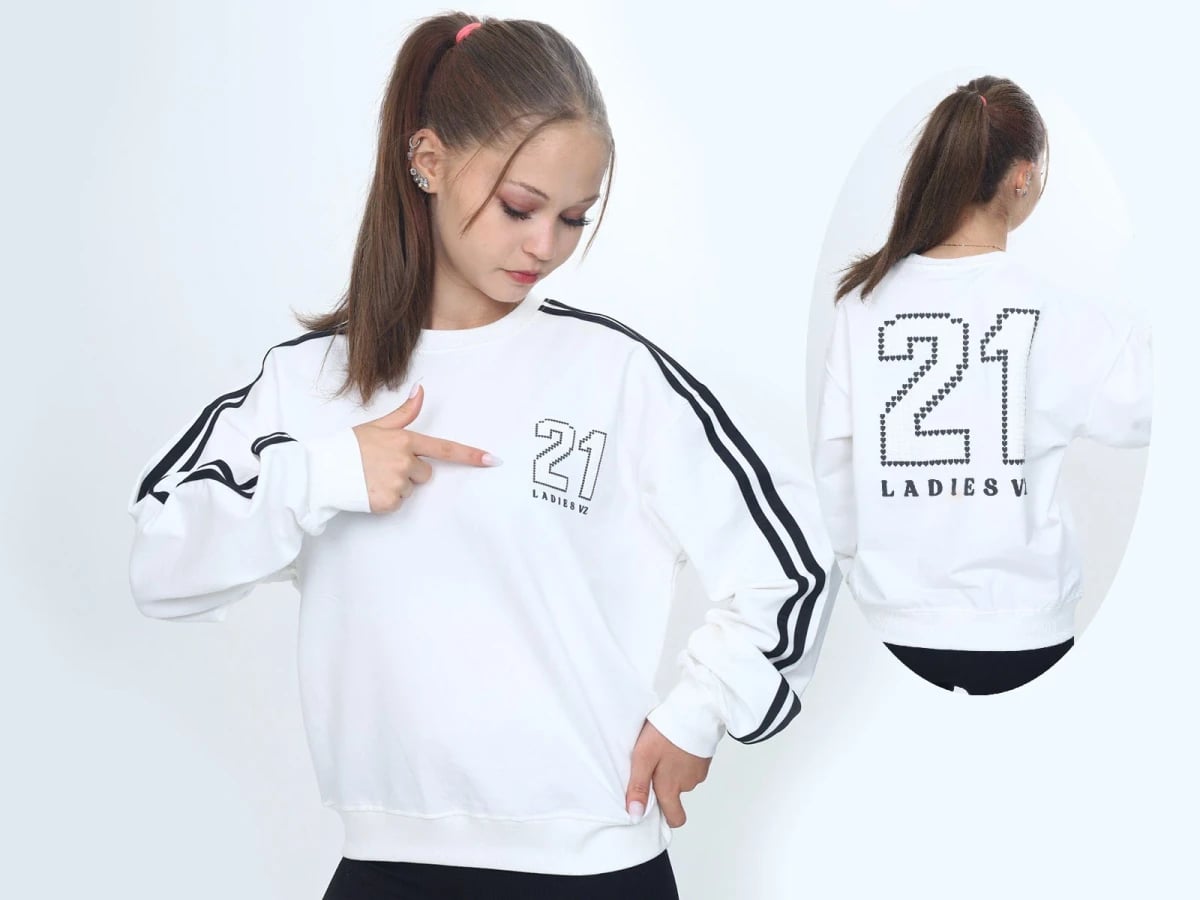 21 Ladies Printed Girls Sweatshirt - Vizviz - by Peralane