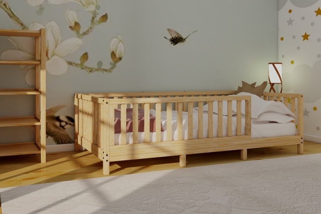 Wooden Toddler Bed 130x70 cm - Wood And Montessori - by Peralane