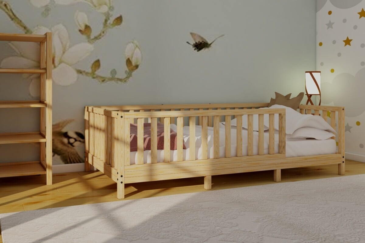Wooden Bed 200x120cm 2054-31-200-120 - Wood And Montessori - by Peralane