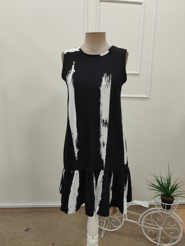 Women's Sleeveless Round Neck Back Bow Suprem Short Dress - Janes - by Peralane - photo 6