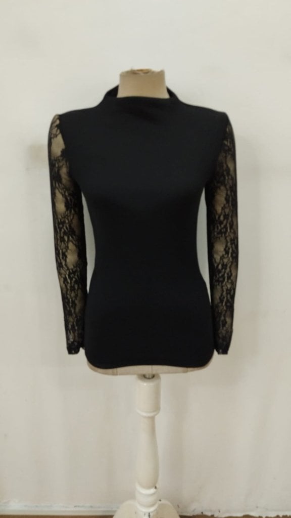 Women's Long Sleeve Half Turtleneck Lace Blouse - Janes - by Peralane - photo 6