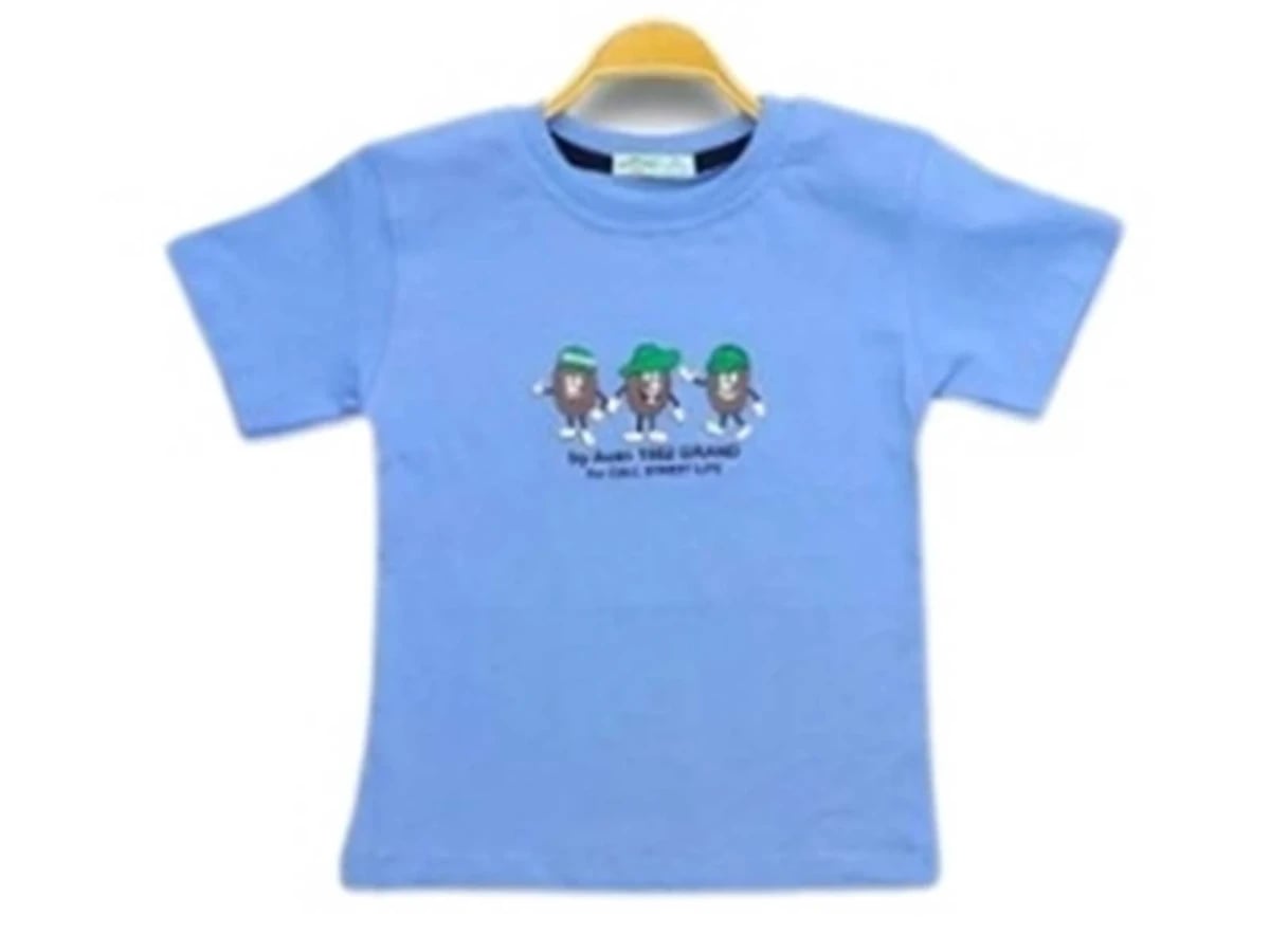 Grand Print Boys' T-Shirt Light Blue - Pack of 5 - Bittos Kids - by Peralane