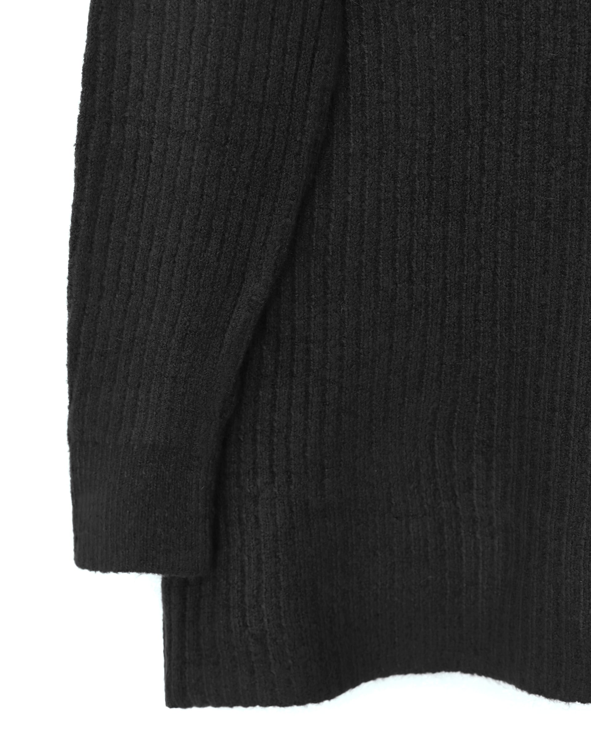 Ribbed Long Knit Sweater - Black - Podyumplus - by Peralane - photo 3