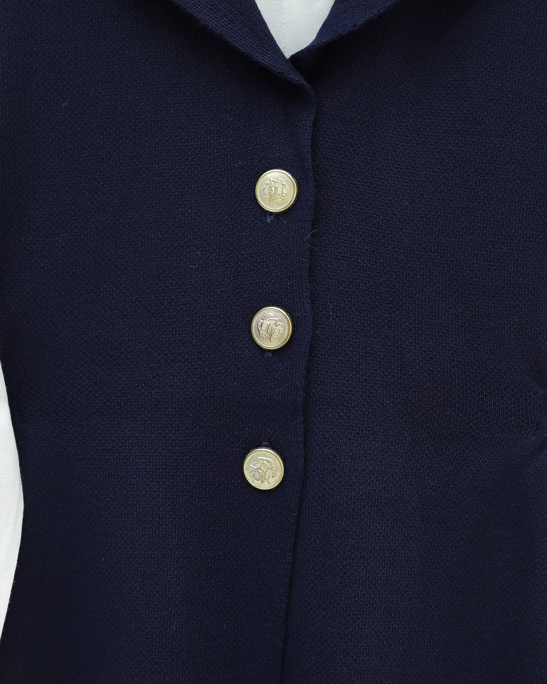 Navy Blue Buttoned V-Neck Vest and Trousers Knit Set - Podyumplus - by Peralane - photo 4