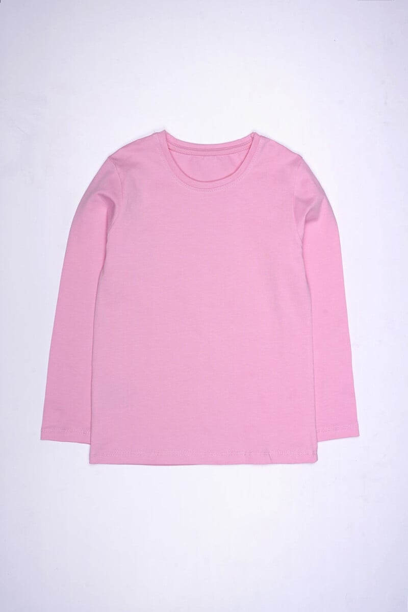 Unisex Long Sleeve Basic Bodysuit 5-8Y - Light Pink - Interkidsy Basic - by Peralane