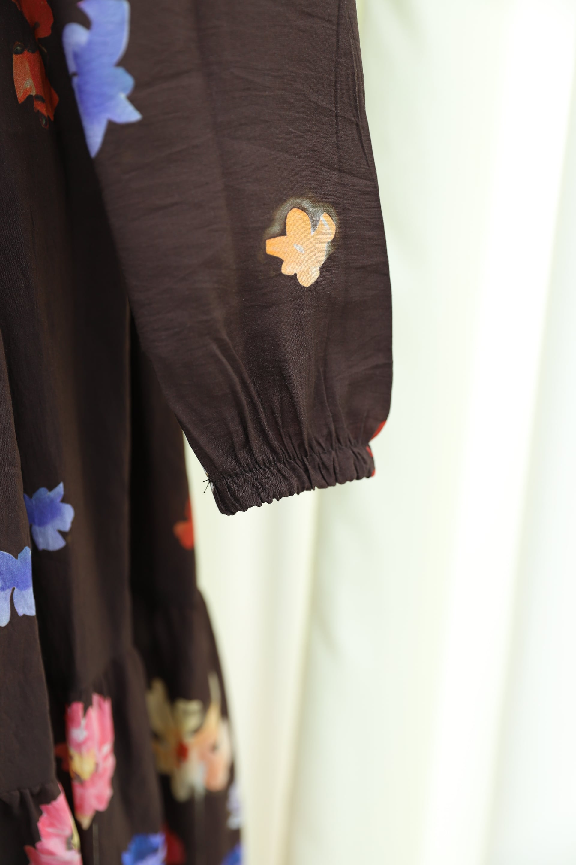 Floral Print Long Sleeve Button Front Tie Waist Dress - Brown - Podyumplus - by Peralane - photo 6