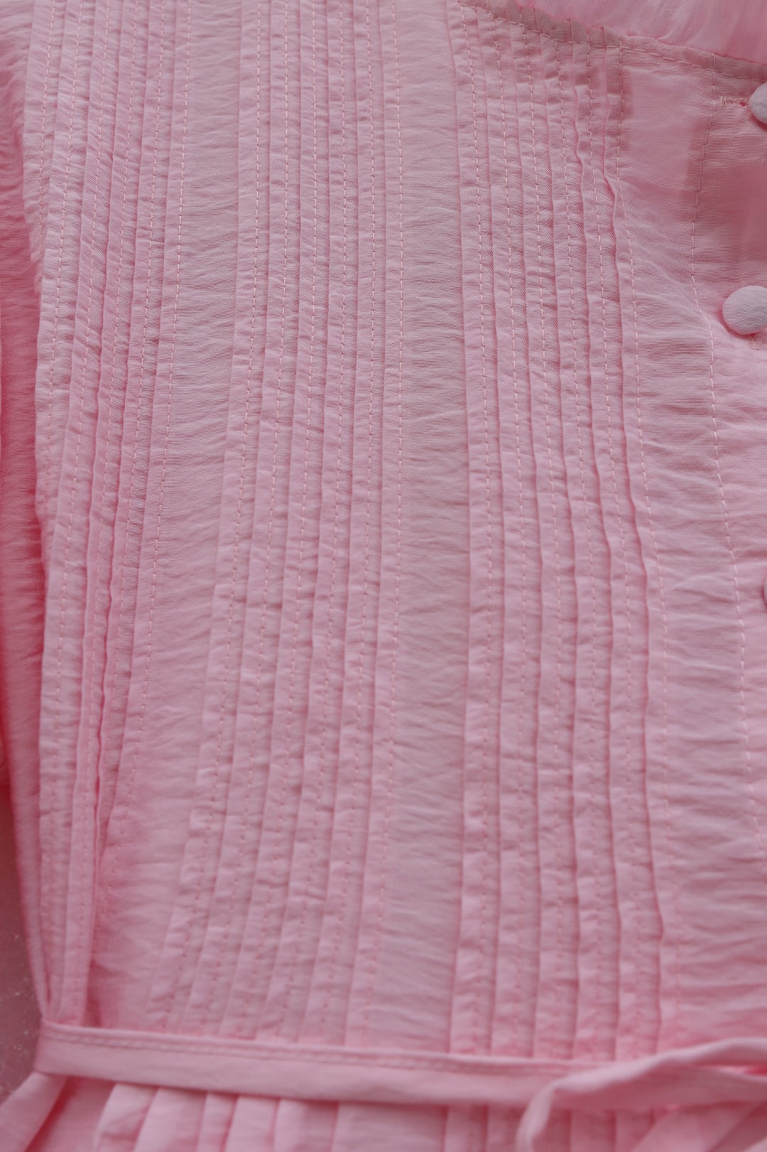 Ruffled Sleeve Tie-Waist Ribbed Cupro Tunic - Pink - Podyumplus - by Peralane - photo 5