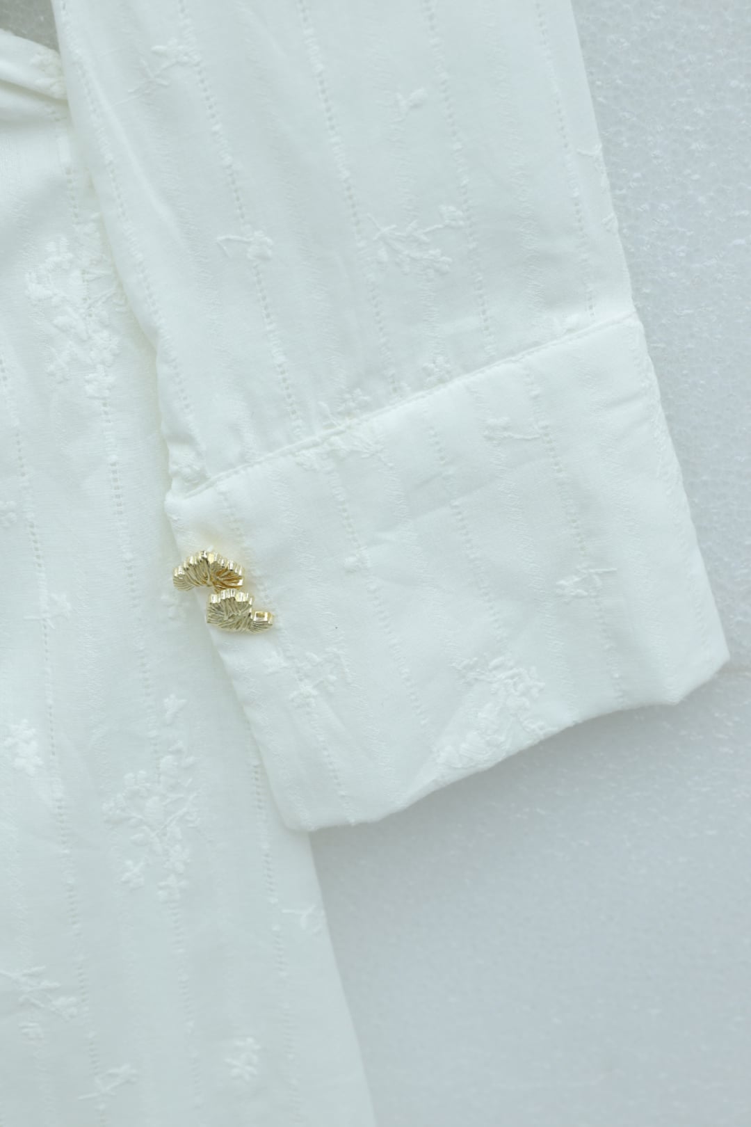 Half-Button Elasticated Waist Drawstring Lined Linen-Look Dress - White - Podyumplus - by Peralane - photo 4