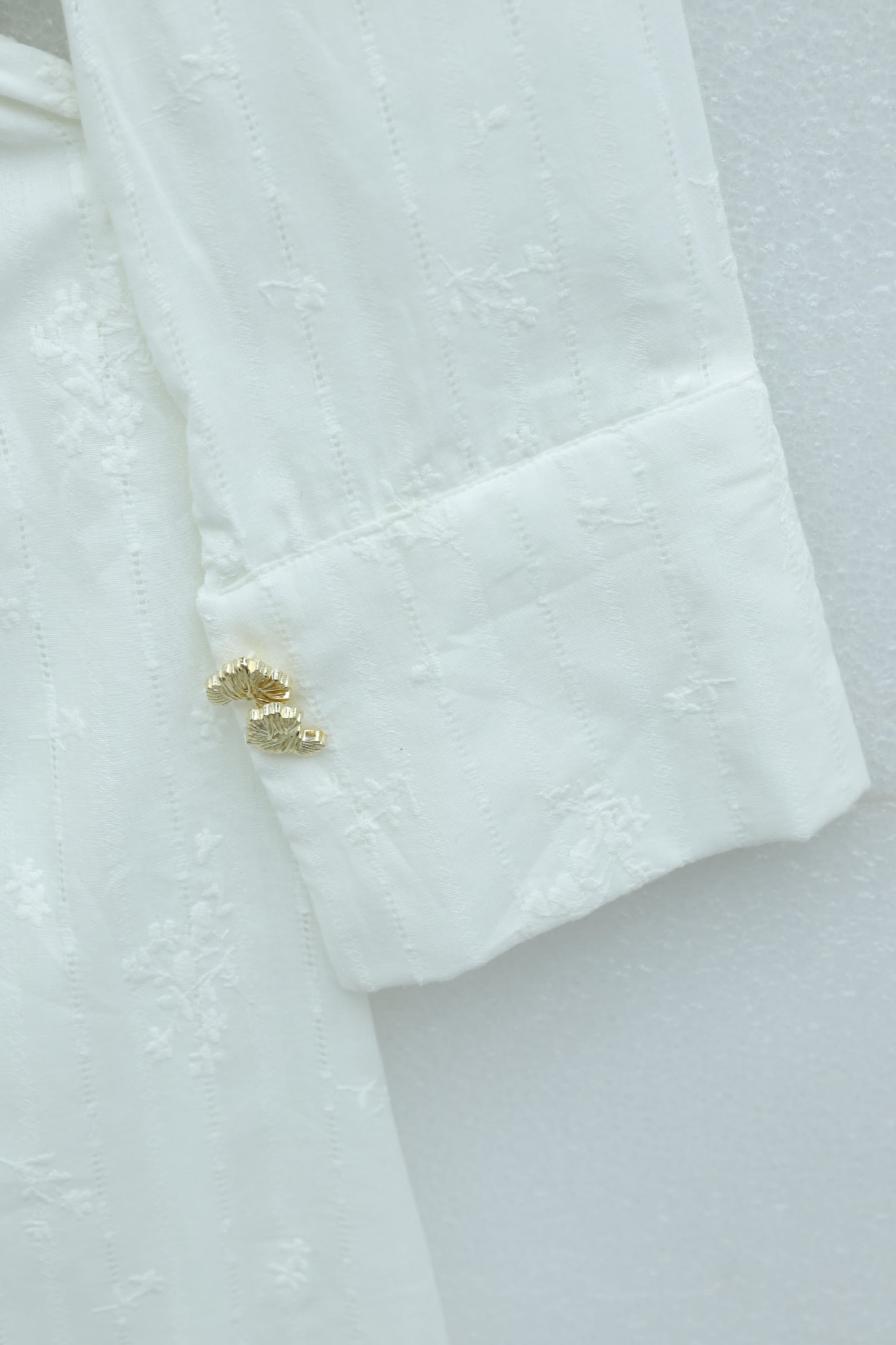 Half-Button Elasticated Waist Drawstring Lined Linen-Look Dress - White - Podyumplus - by Peralane - photo 4