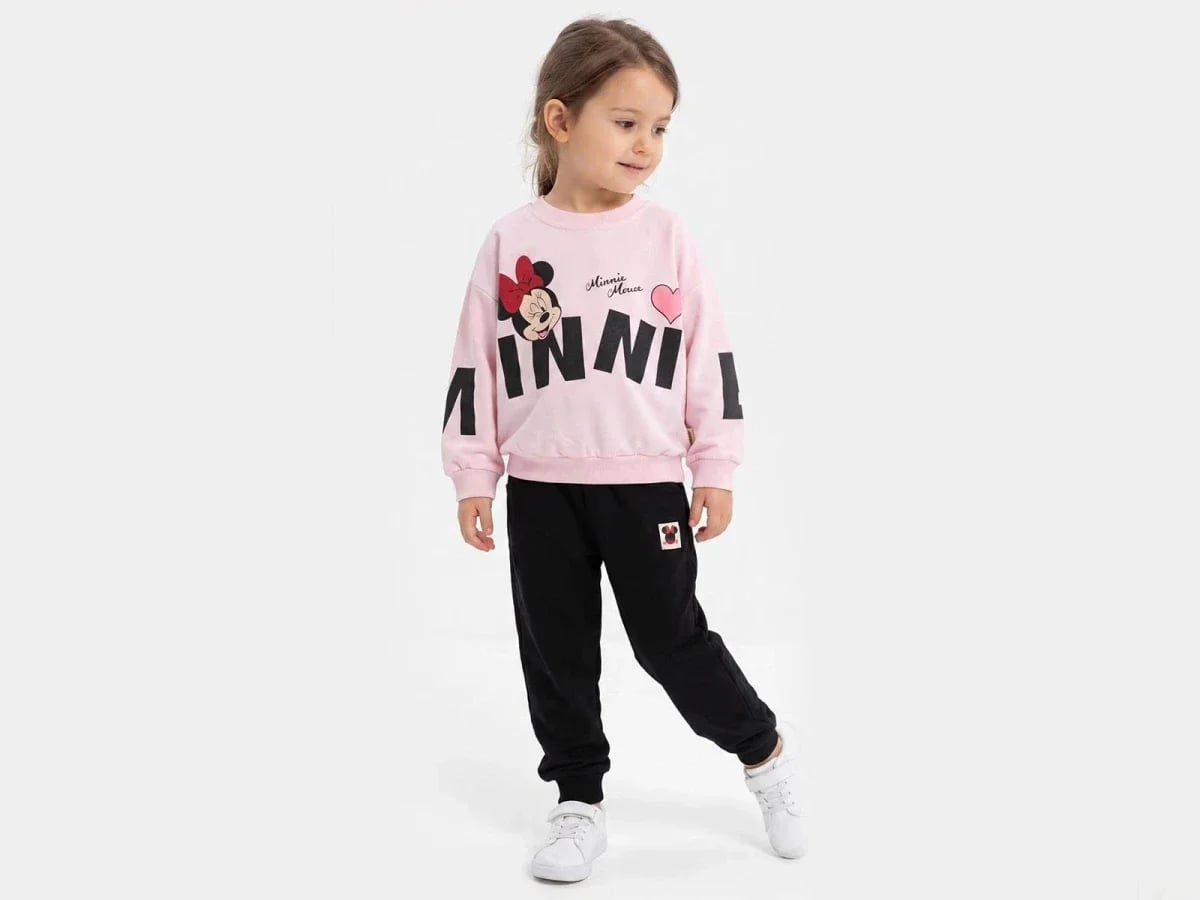 Minnie Print Girls' Two-Piece Set - Pink - Vovido - by Peralane