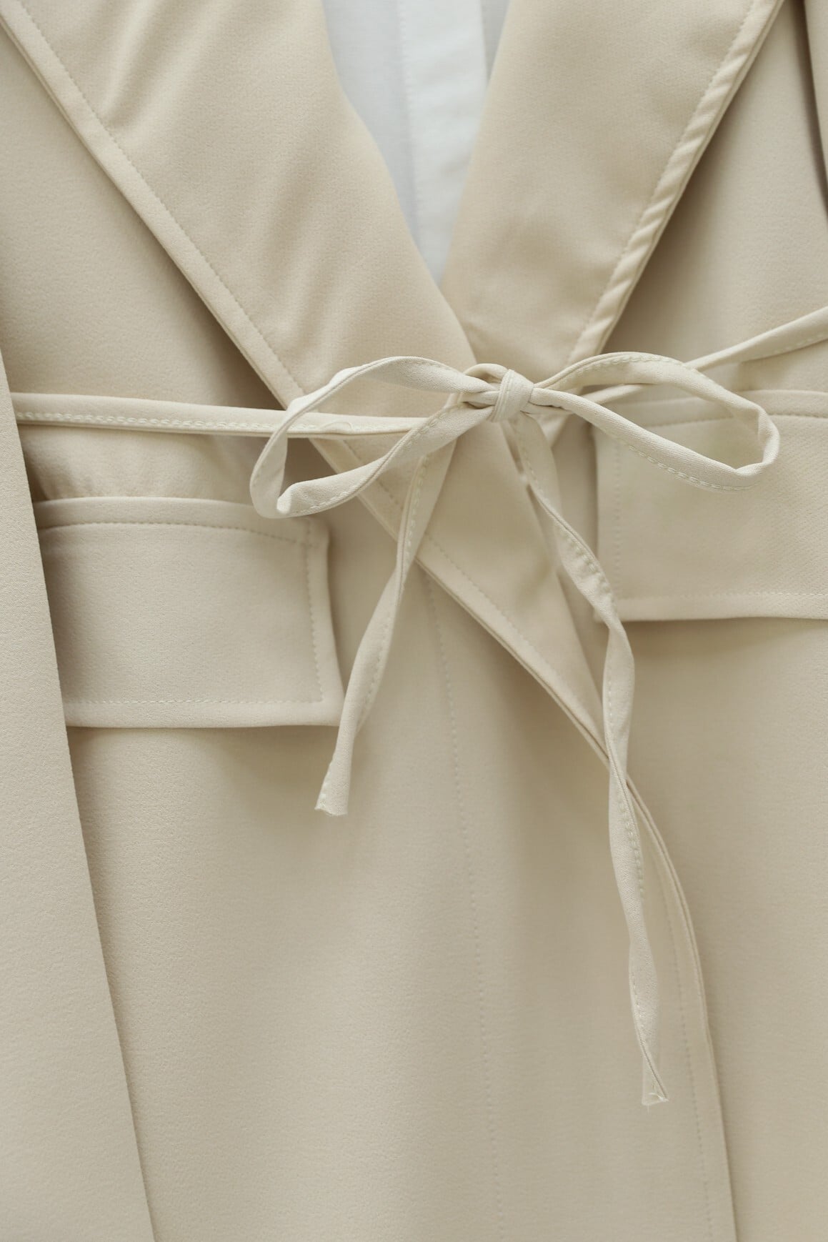 Pocket Detail Tie Waist Blazer - Beige - Podyumplus - by Peralane - photo 7