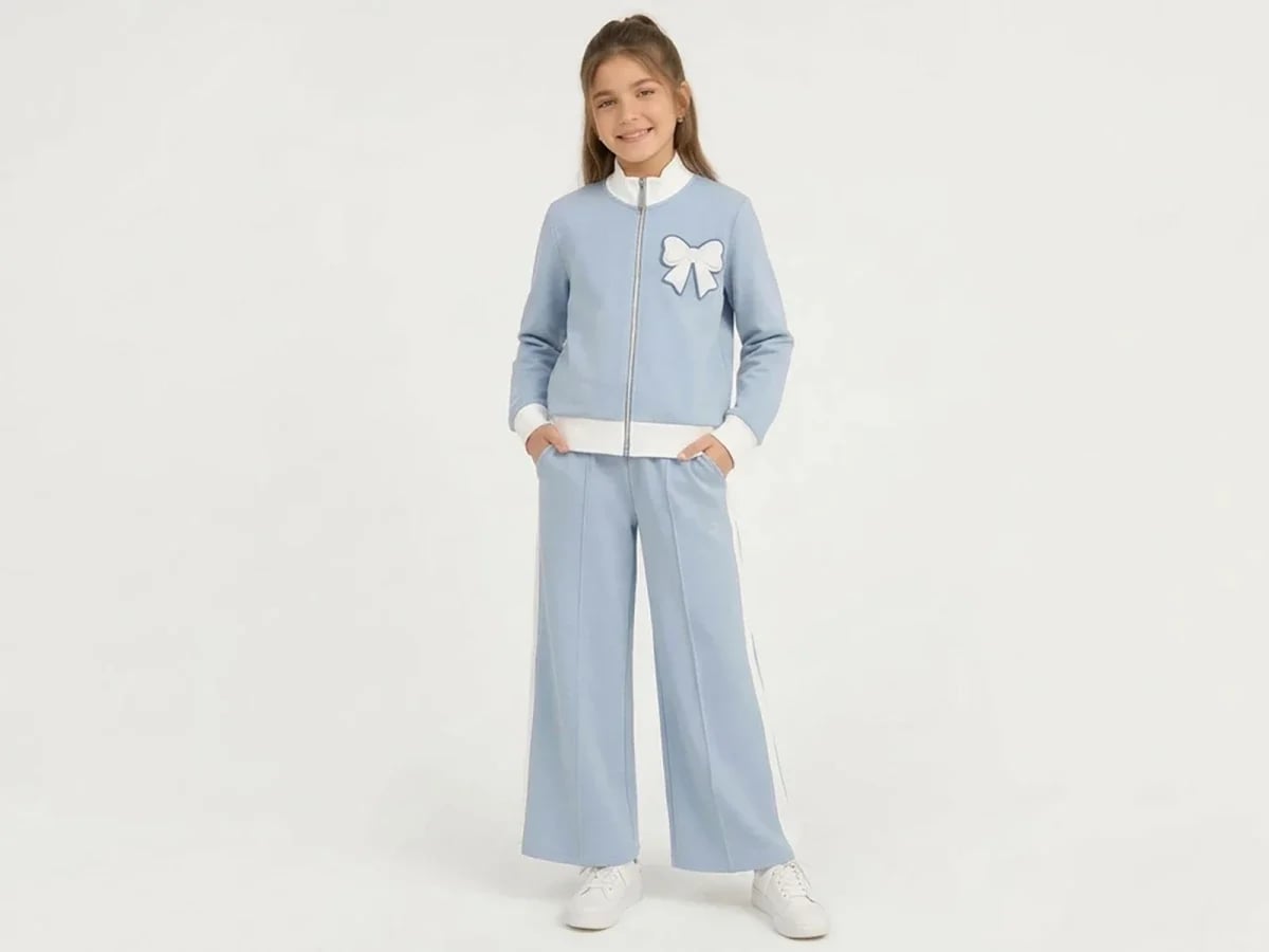 Girls' Ribbon Detail Tracksuit Set - Mensis - by Peralane
