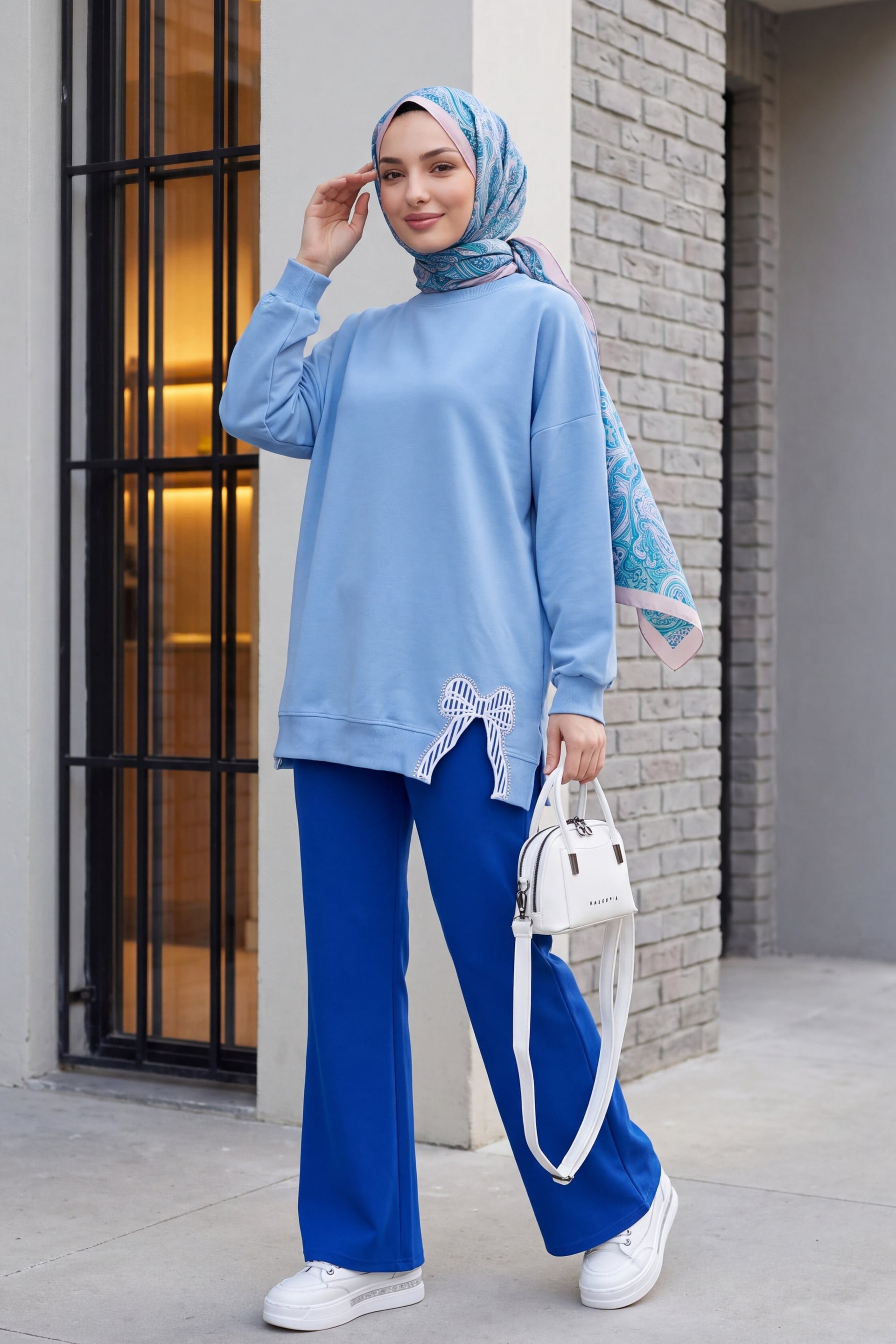 Imported Fabric Wide-Leg Trousers - Saks - Podyumplus - by Peralane