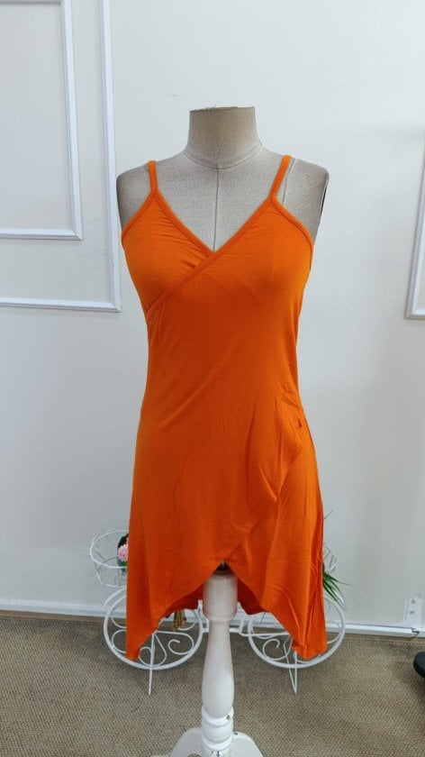 Women's Sleeveless Wrap Dress with V-Neckline and Asymmetric Hem - Janes - by Peralane - photo 4