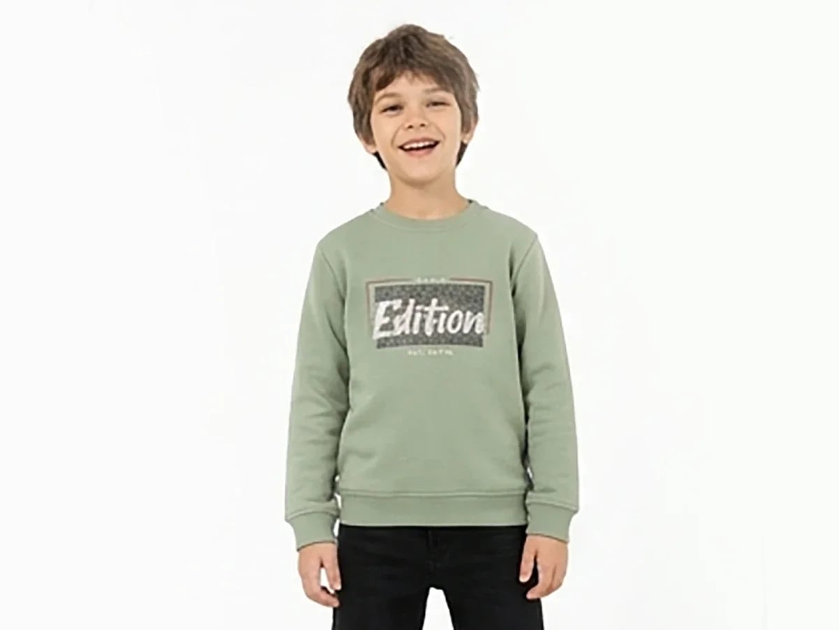 Edition Print Boys' Sweatshirt - Light Green - Tanem Kids - by Peralane
