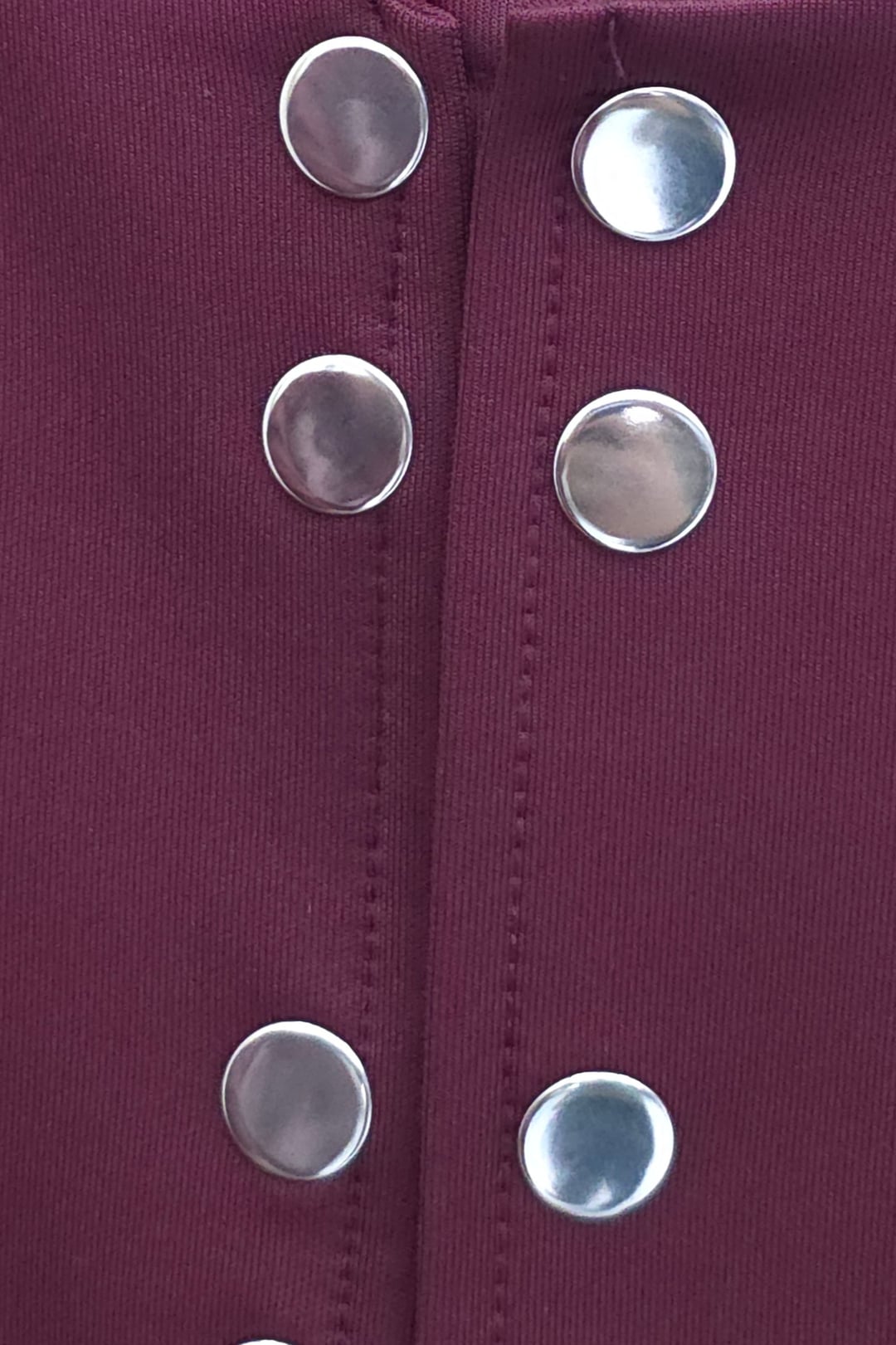 Double Snap Front Peplum Skirt Scuba Set - Burgundy - Podyumplus - by Peralane - photo 7