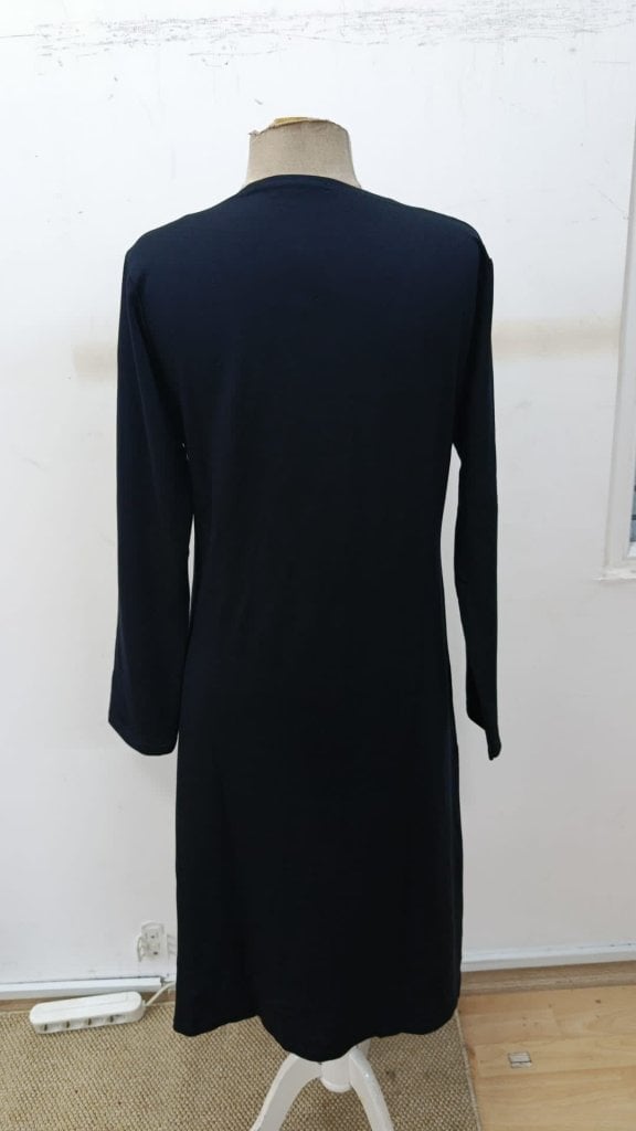 Women's Long Sleeve V-Neck Panel Midi Dress with Front Slit - Janes - by Peralane - photo 8