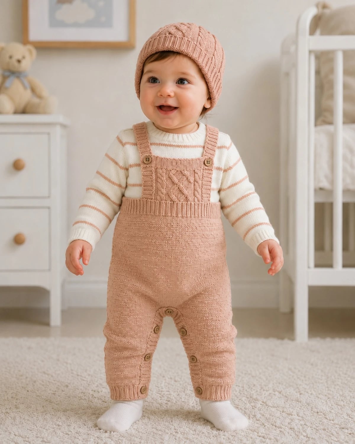 Knitted Baby Romper Set - 1143 - Has Bereket - by Peralane