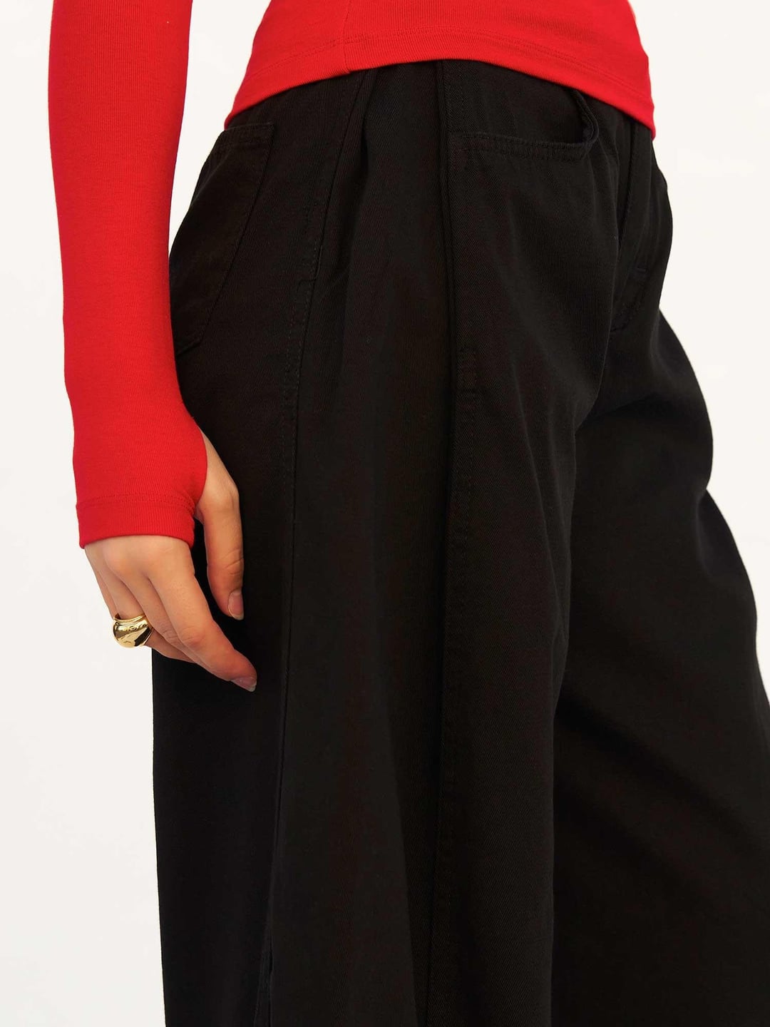 Curve Wide Leg Gabardine Trousers - Lefon - by Peralane - photo 10