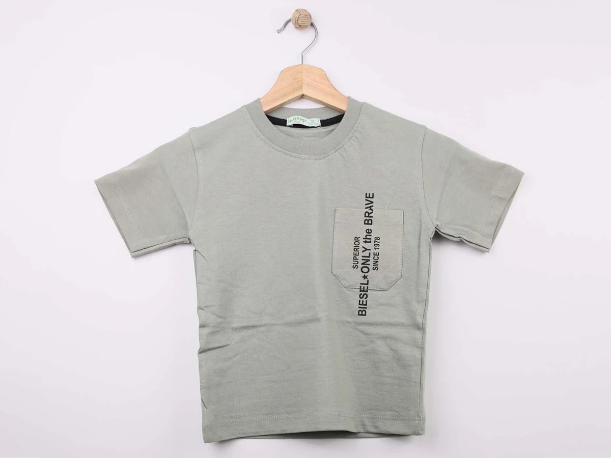 Superior Printed Boys' T-Shirt - Sage Green - Bittos Kids - by Peralane