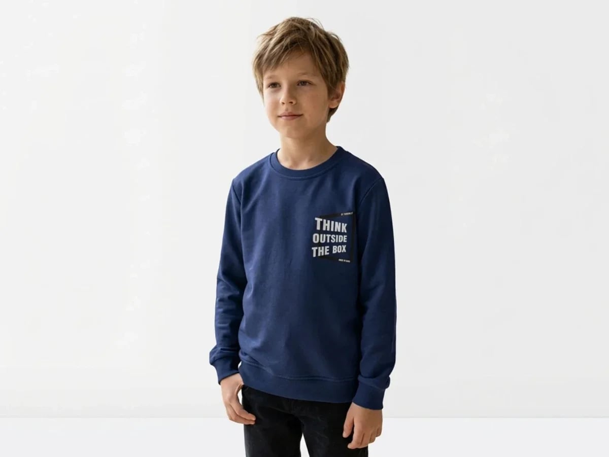 Think Printed Brushed 3-Thread Sweatshirt - Tanem Kids - by Peralane