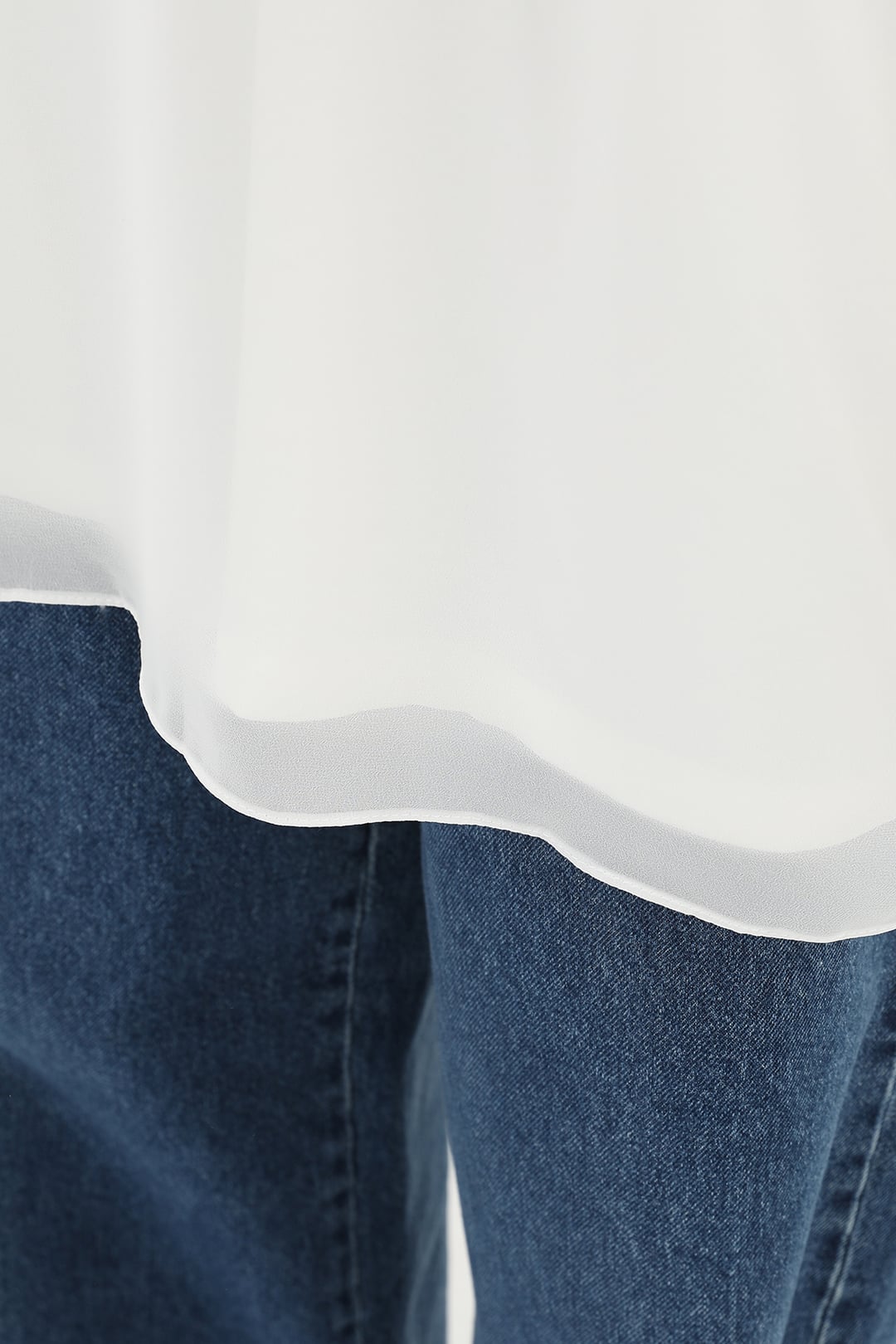 Women's Basic Long Tunic Top with Sheer Hem - Puane - by Peralane - photo 6