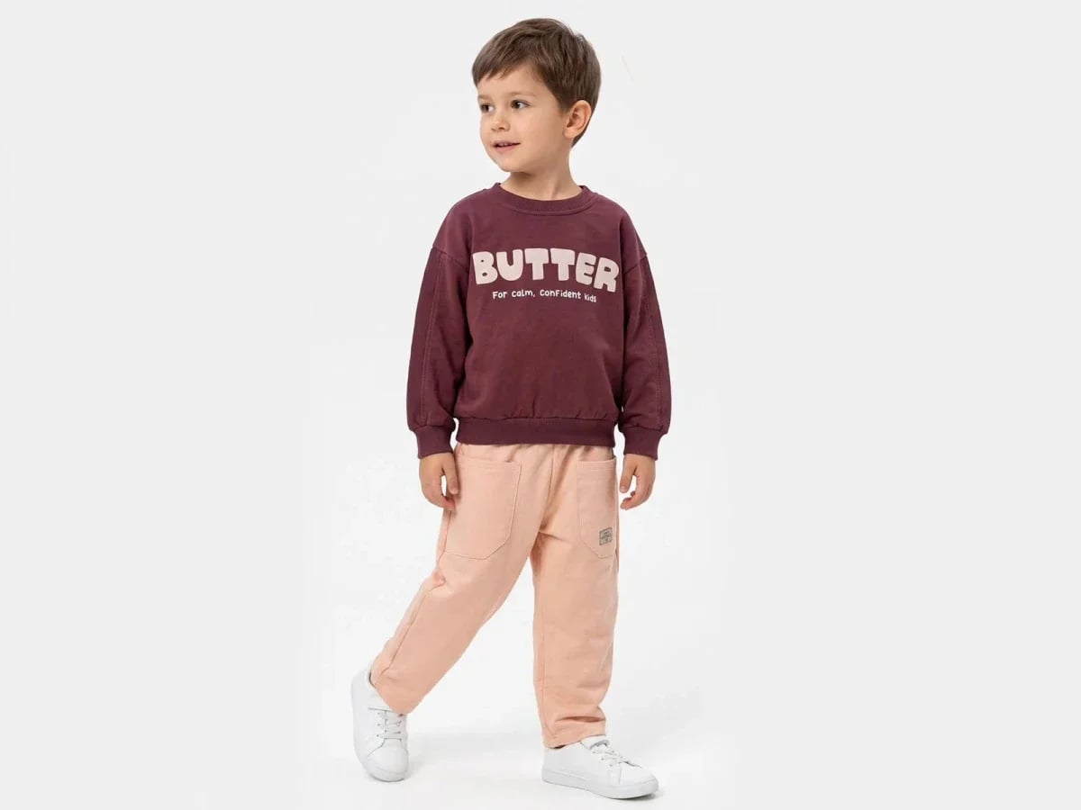 Butter Print Boys' Sweatshirt and Trousers Set - Vovido - by Peralane