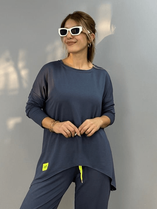 Women's Long Sleeve Patch Detail Two-Piece Lounge Set - Janes - by Peralane - photo 5