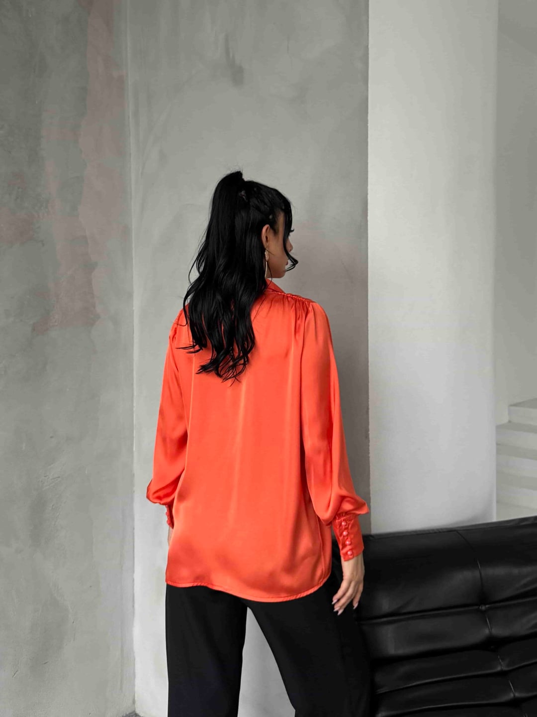 Pearl Button Satin Blouse - My Bee - by Peralane - photo 3