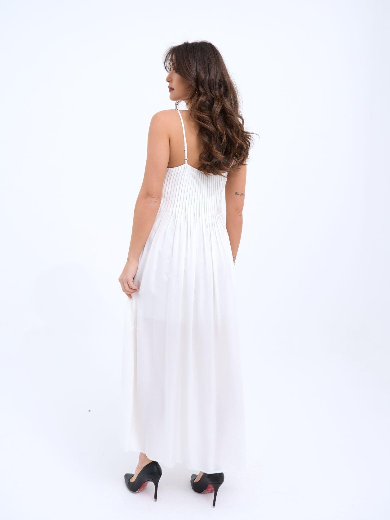 Strapless Maxi Dress in Ecru - Fame - by Peralane - photo 2