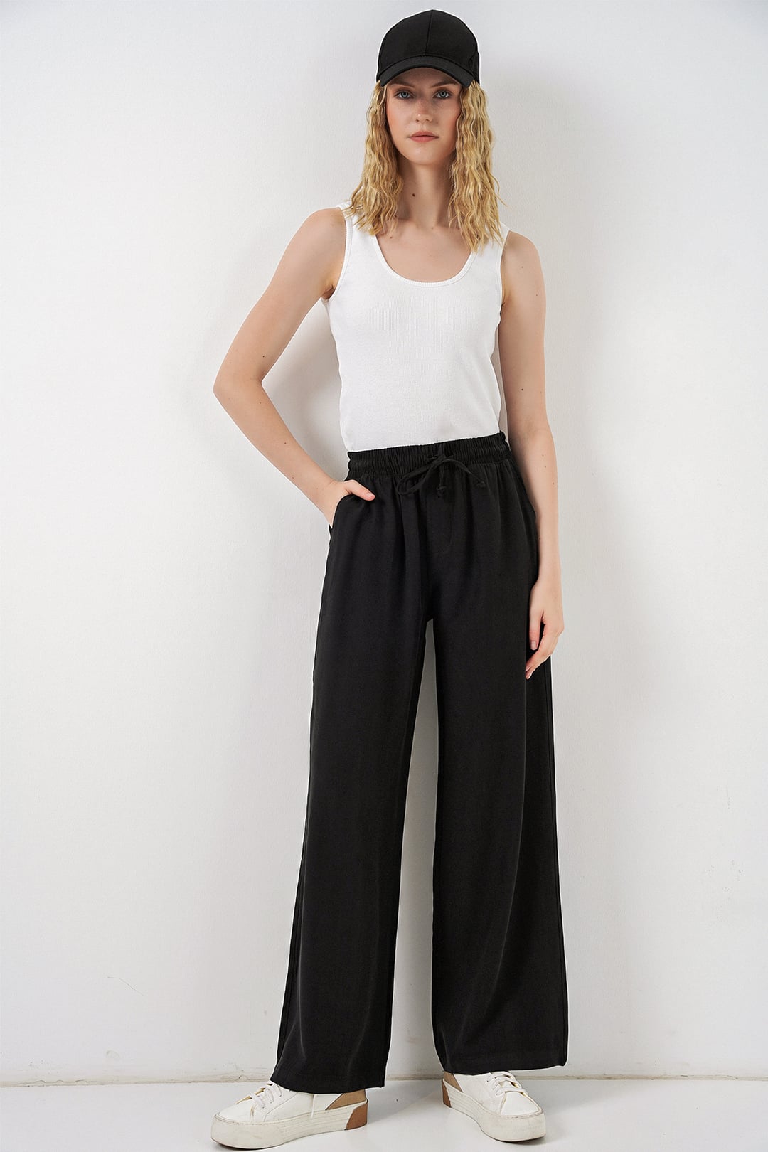 Women's High-Waist Wide-Leg Trousers 30097 - Black - Bigdart - by Peralane - photo 6