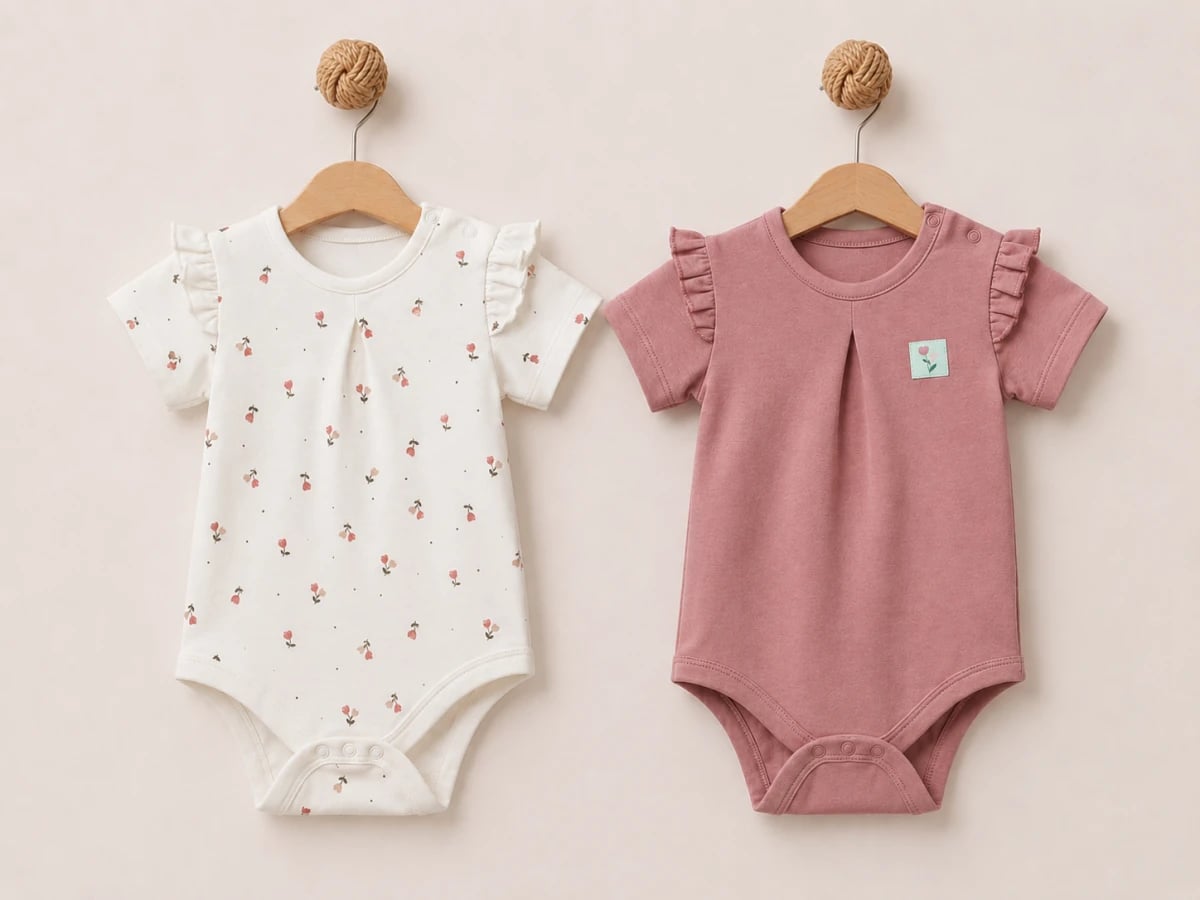 2-Piece Baby Girls Short Sleeve Bodysuit Set - Babycosy - by Peralane