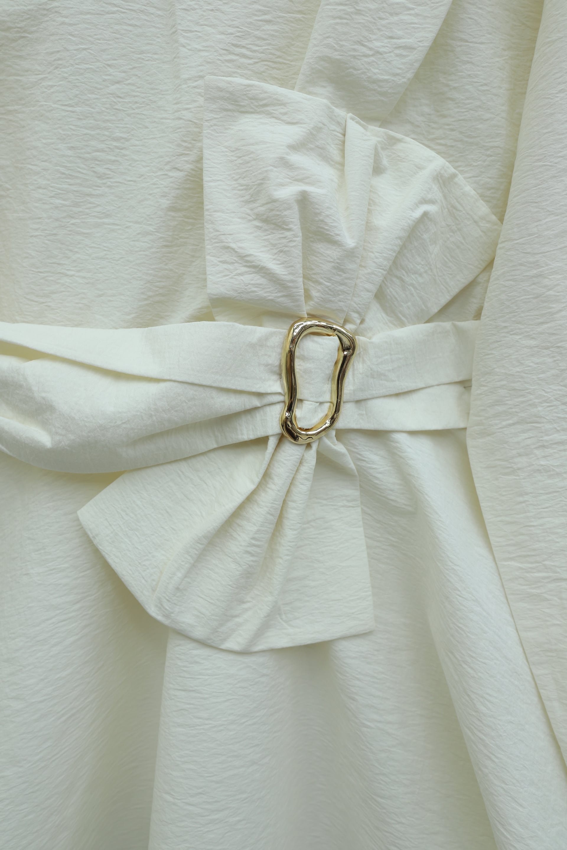 Belted Bow Detail Trousers Co-ord Set in Ecru - Podyumplus - by Peralane - photo 3